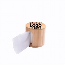 Round Wooden Tissue Box
